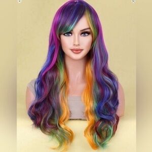 ✨NEW Rainbow 🌈 Vibrant Multicolor Wig for Women